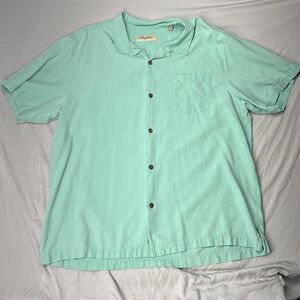 Tommy Bahama Men’s Sz XXL Aqua Tropic Isles 100% Silk Short Sleeve Shirt Aloha